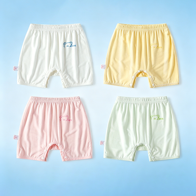 ผ้าสินค้าเป็นมิตรต่อสิ่งแวดล้อม（EcoCosy），กางเกงขาสั้นเด็กทารก กางเกงเปิดเป้าสำหรับเด็ก，กางเกงเด็ก 6 เดือน กางเกงขาสั้นเด็ก，ผ้าปลอดภัยเพื่อสุขภาพ