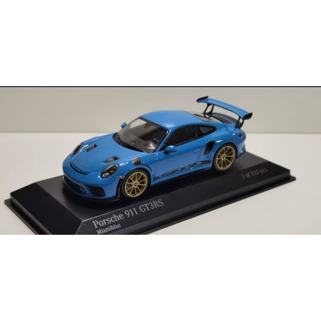 Mini Cut 1/43 Porsche 911 991.2 GT3 RS, Miami Blue
