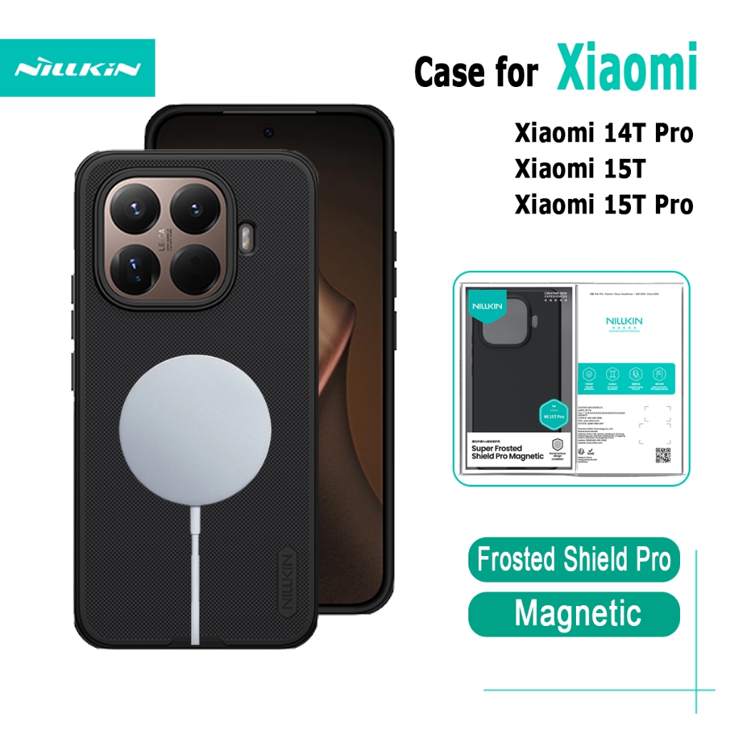 สําหรับ Xiaomi 15T Pro เคสโทรศัพท์ Nillkin Frosted Shield Pro เคสแม่เหล็กบางเฉียบกันกระแทกฝาหลังสําห