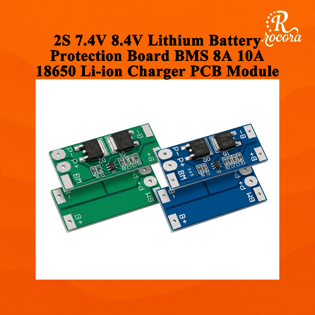 2S 7.4V 8.4V แบตเตอรี่ลิเธียมบอร์ดป้องกัน BMS 8A 10A 18650 Li-ion Charger PCB โมดูล