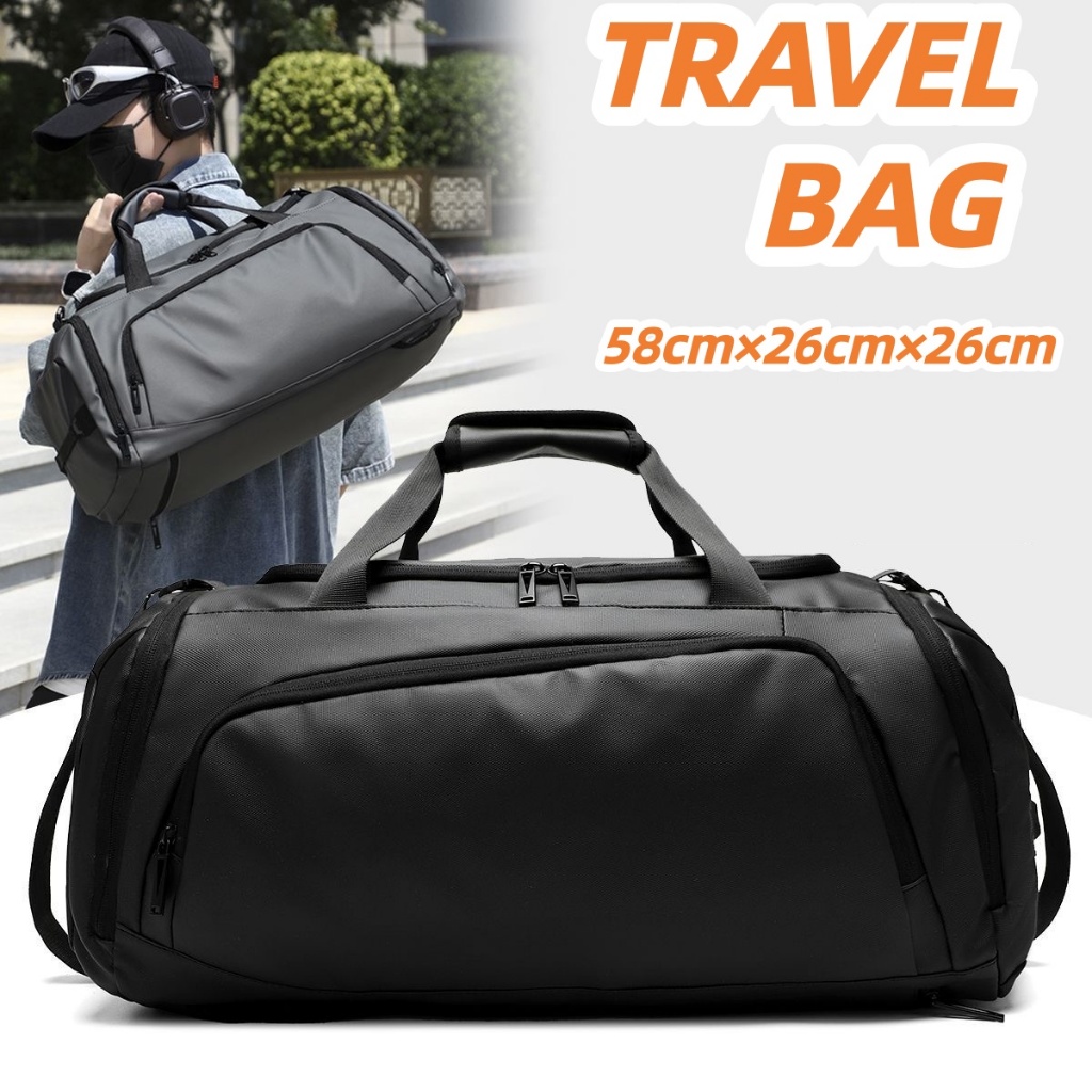 กระเป๋าเดินทาง กระเป๋าฟิตเนส แบบแยกแห้ง และเปียก สําหรับผู้ชาย travel bag