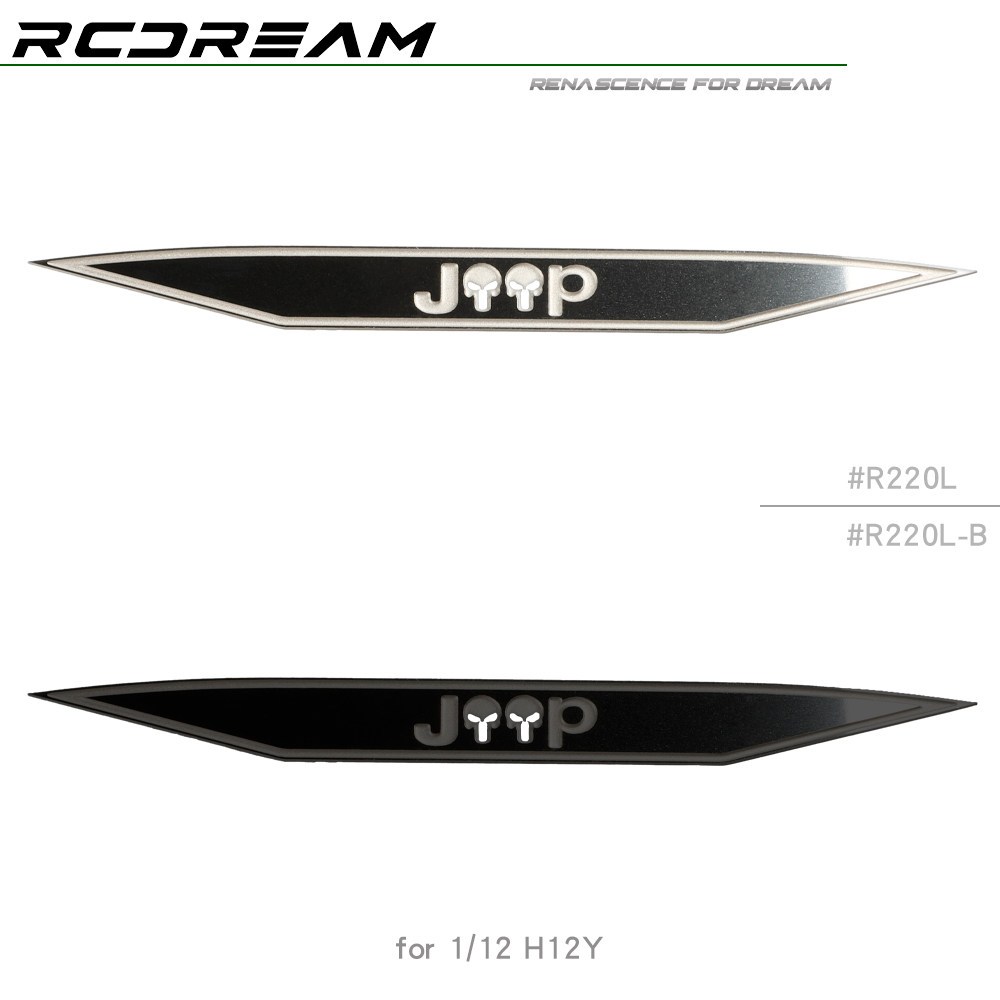 Rcdream Jeep skull โลโก้สําหรับ 1/12 MJX H12Y H12Y + RC รุ่นรถ Crawler อัพเกรดการปรับเปลี่ยนอุปกรณ์เสริม