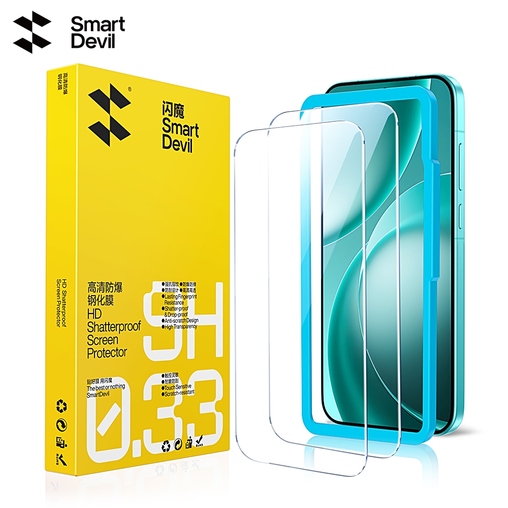 SmartDevil HD กระจกนิรภัยป้องกันการระเบิดสําหรับ OPPO Find X9s Pro/X9 Ultra Strong Anti-Fingerprint Smooth Feel Enhanced Drop Protection