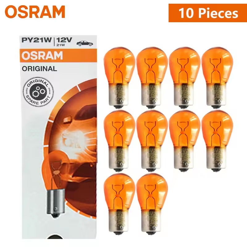 Philips Philips Philips PY21W S25 BAU15s 12496CP Amber Standard ไฟเลี้ยวที่จอดรถไฟเบรค
