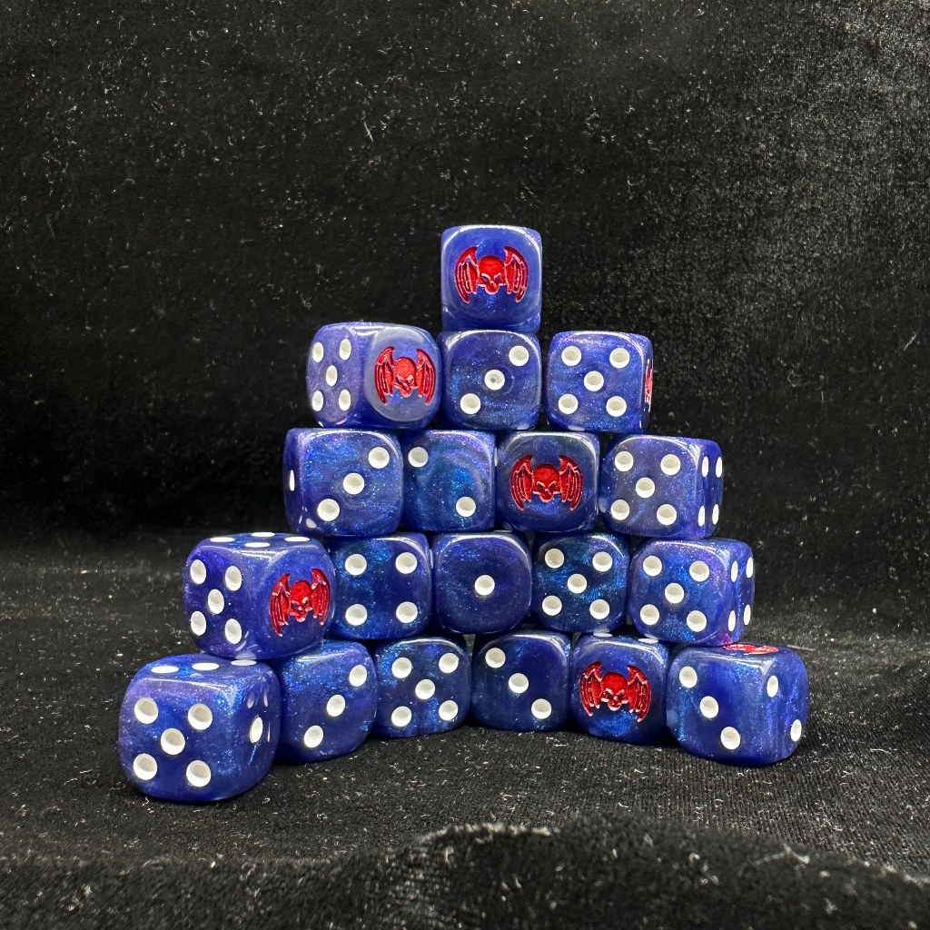 Warhammer 40k Midnight Lord Dice Dark Blue Fine Flash Dark Style Series