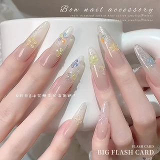 Rou Bao 50 ชิ้นเล็บ Mini สีสันZircon Water Drop Horse Eye 3Dเล็บตกแต่งศิลปะ