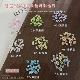 Rou Bao 50 ชิ้นเล็บ Mini สีสันZircon Water Drop Horse Eye 3Dเล็บตกแต่งศิลปะ