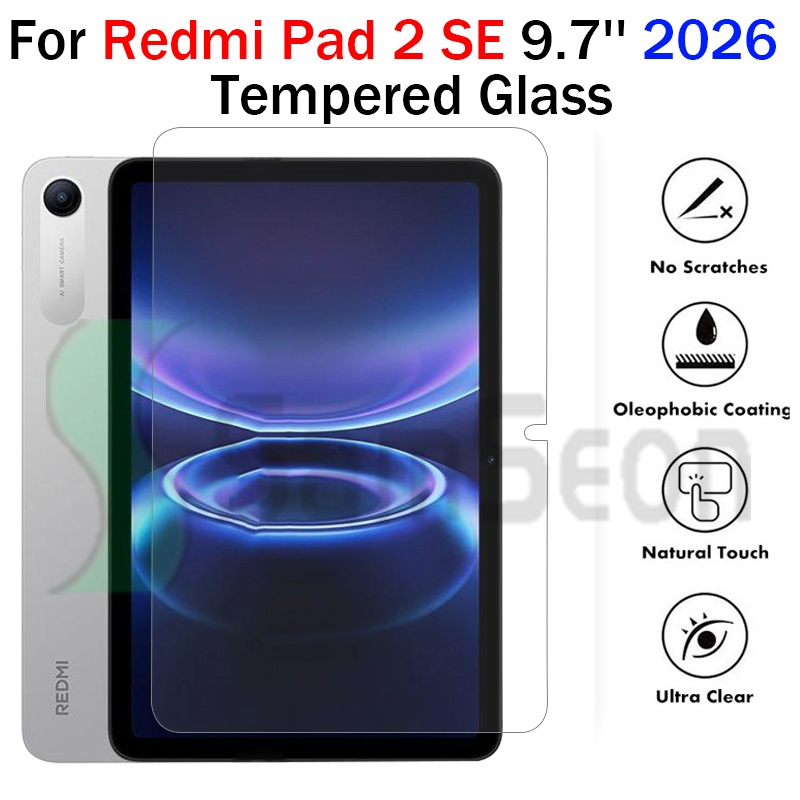 กระจกนิรภัย 9H สําหรับ Xiaomi Redmi Pad 2 SE 4G WiFi 9.7 2026 HD Screen Guard Protector