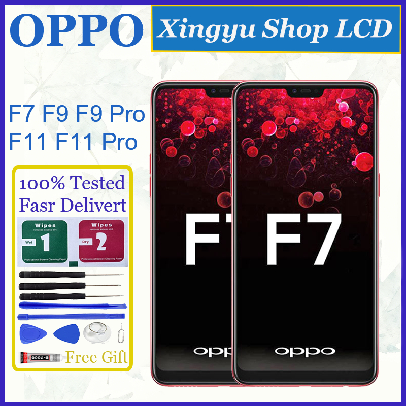 Original สําหรับ OPPO F7 F9 F9 Pro F11 F11 Pro จอแสดงผล LCD Touch Screen Digitizer เปลี่ยน