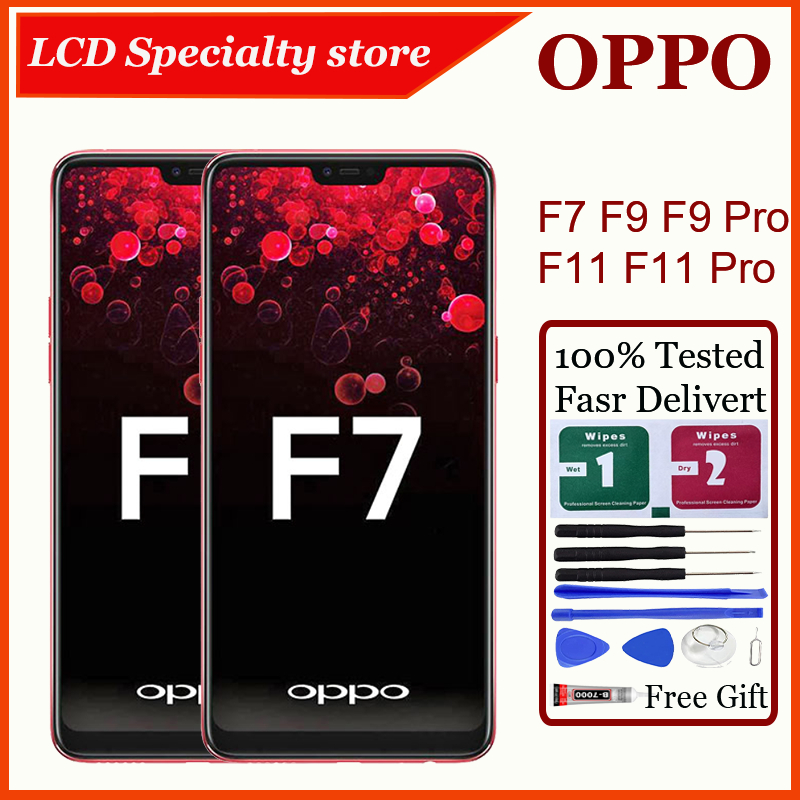 สําหรับ OPPO F7 F9 F9 Pro F11 F11 Pro จอแสดงผล LCD Touch Screen Digitizer เปลี่ยน