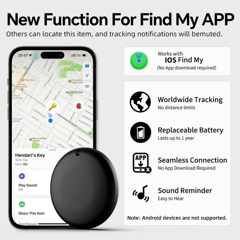 เครื่องติดตาม GPS เข้ากันได้กับ IOS Android