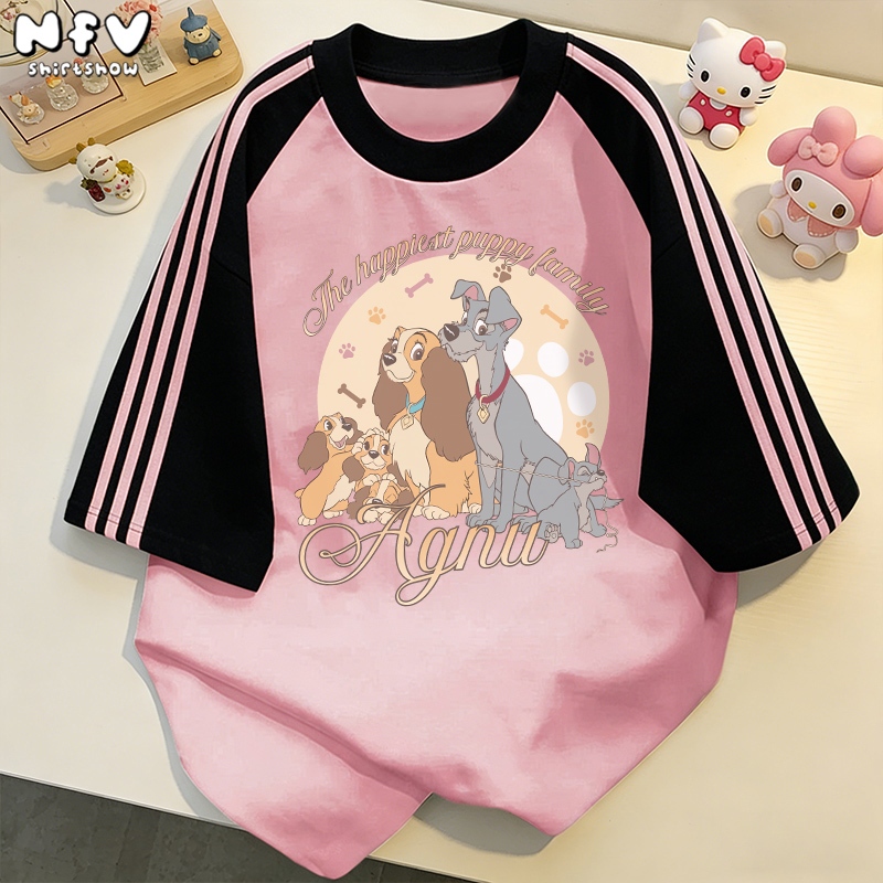 【จัดส่งตลอด 24 ชั่วโมง】NFV เสื้อยืดแขนสั้นคอกลม🎀สไตล์เกาหลี ทรงหลวม ลายพิมพ์กระต่ายน่ารัก ระบายอากาศ ผ้าฝ้าย YG189