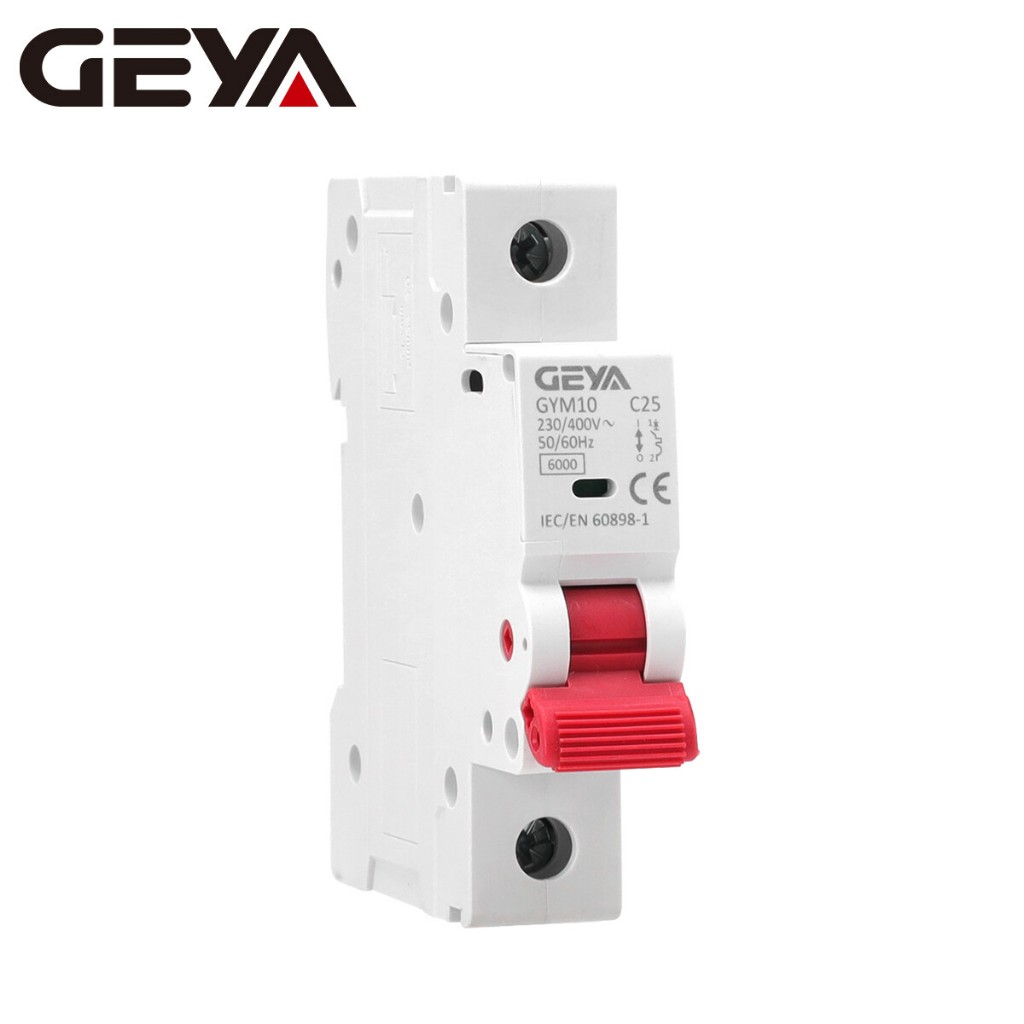 GEYA GYM10 Single Phase MCB 6A 10A 16A 20A 25A 32A 40A 50A 63A 220V/400V Circuit Breaker C Curve 6KA