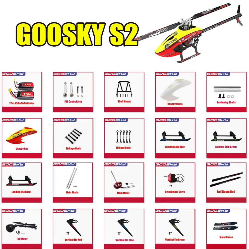GOOSKY S2 คอลเลกชันชิ้นส่วนเครื่องบินเฮลิคอปเตอร์ -2