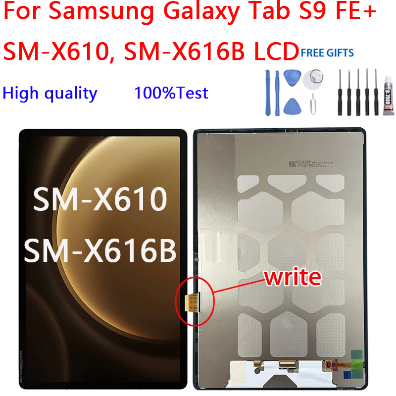 สําหรับ Samsung Galaxy Tab S9 FE + SM-X610 SM-X616B จอแสดงผล LCD Touch Screen Digitizer Assembly อะไ