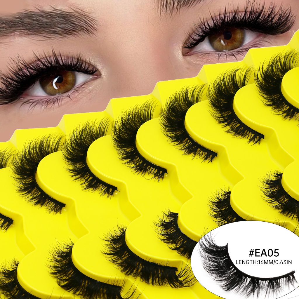 Cat Eye Lashes ขนตาปุยธรรมชาตินุ่มยาว Lashes 3D Faux Mink Lashes Extension แต่งหน้า