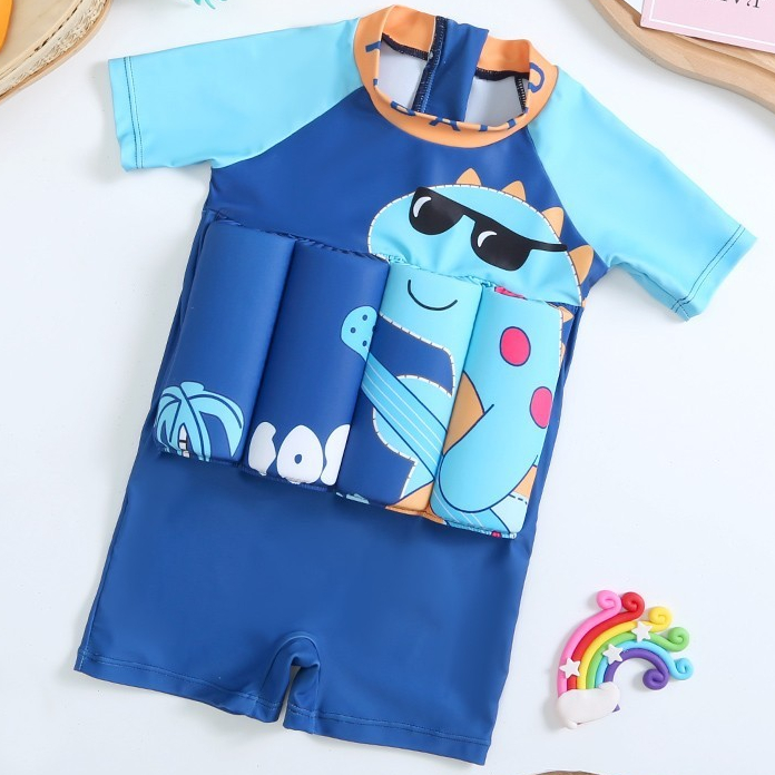 ชุดว่ายน้ำเด็กชาย FLOAT SUIT สไตล์การ์ตูน ออกแบบมาเพื่อลอยตัวขณะอาบ SPA