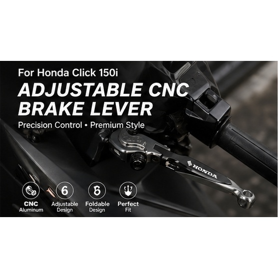 For Honda Click 125i 150i Click125 ก้านเบรกมอเตอร์ไซค์ Click125 Click150 อะไหล่เบรก อลูมิเนียม ซ้ายข