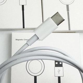 แท่นชาร์จไร้สายแม่เหล็กสำหรับสมาร์ทวอทช์ สายชาร์จ USB/Type-C ยาว 1 เมตร 5V/1A รองรับขนาด 40 41 42 44 45 มม. สีขาว
