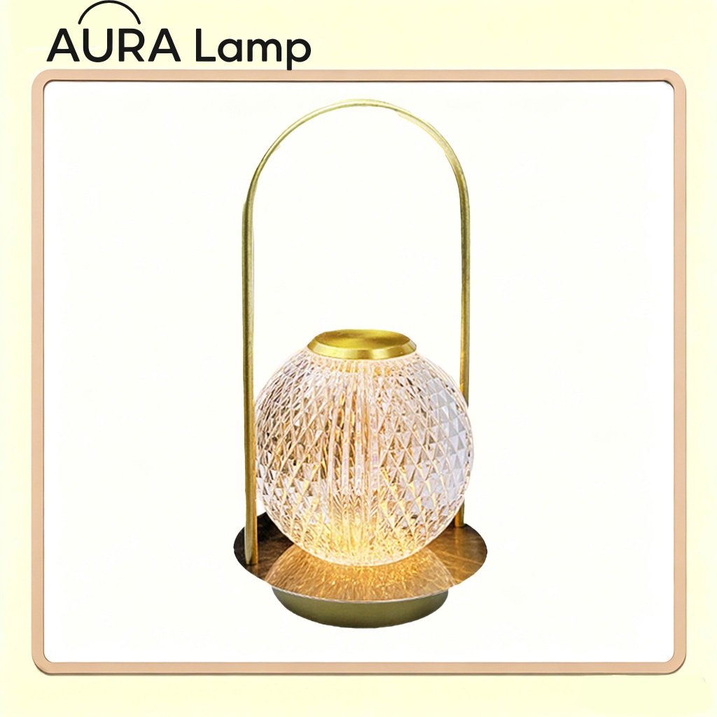 Retro Creative Simple โลหะโคมไฟตั้งโต๊ะแบบพกพา Night Light USB ชาร์จ LED บรรยากาศห้องนอนข้างเตียง Camping แบบพกพาเครื่องประดับ