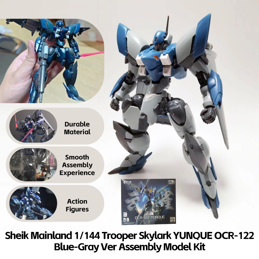 Sheik แผ่นดินใหญ่ 1/144 Trooper Skylark YUNQUE OCR-122 ชุดประกอบสีต่อสู้/น้ําเงิน-เทา Ver วัสดุทนทาน