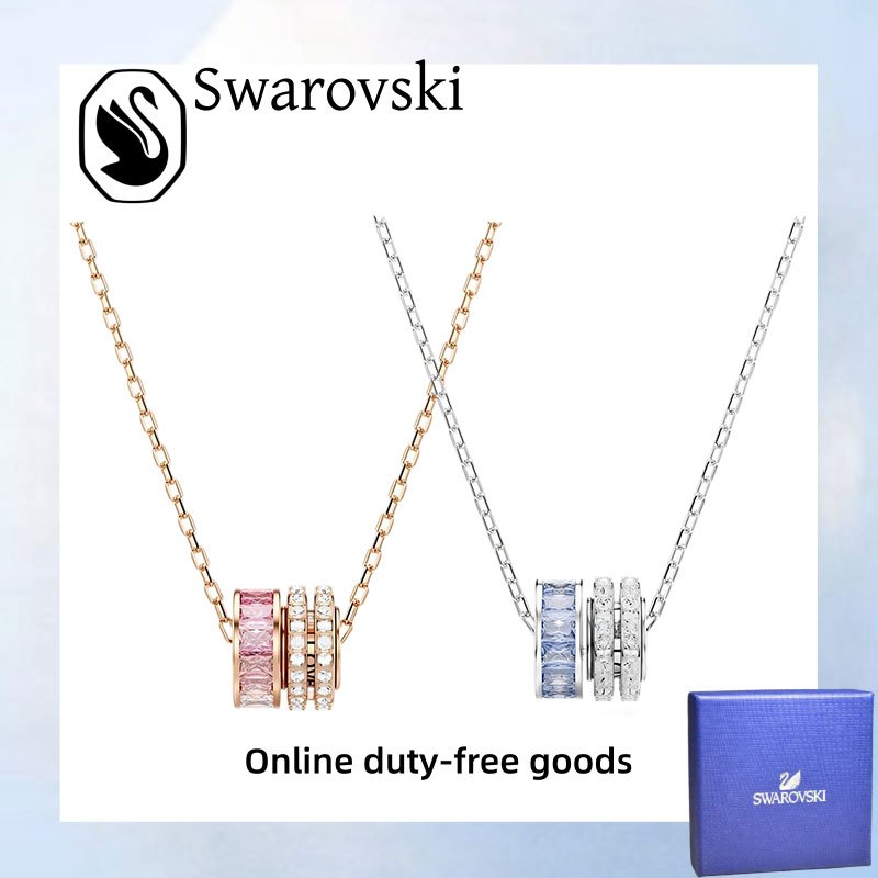 SWAROVSKI เครื่องประดับสวารอฟสกี้ (พร้อมกล่อง) คุณภาพสูงหรูหราวันหยุดรักของขวัญโซ่คอนเน็กซ์กัสจี้ผสมตัด