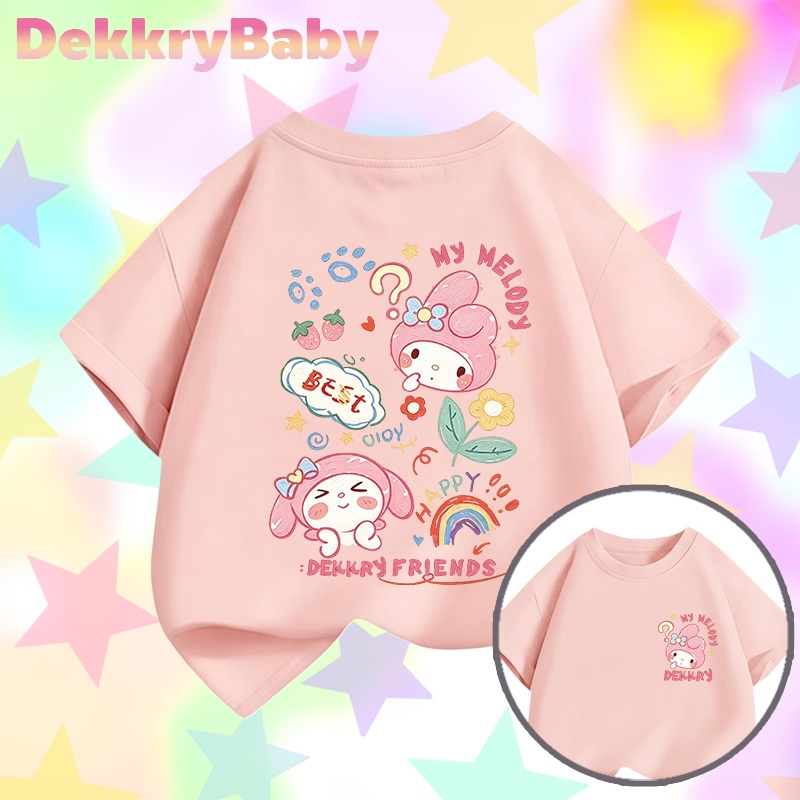 【พร้อมส่ง】Dekkry Baby หน้าร้อน เด็กผู้หญิง ลายการ์ตูนกราฟฟิตี้ แฟชั่นน่ารัก ระบายอากาศ เสื่อยืด แขนสั้น เสื้อเด็ก ใส่ง่าย ใส่สบาย YG5551