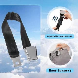 （COD）สายต่อเข็มขัดนิรภัยเครื่องบิน มาตรฐานสากล Universal Aircraft Seat Belt Extender ตัวล็อคเหล็ก แข็งแรง ปลอดภัยสูง สำหรับเดินทาง
