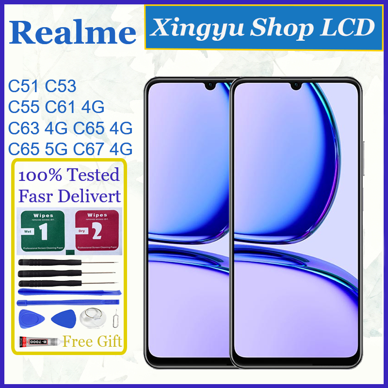 Original สําหรับRealme C51 C53 C55 C61 4G C63 4G C65 4G C65 5G C67 4GจอแสดงผลLCD Touch Screen Digiti