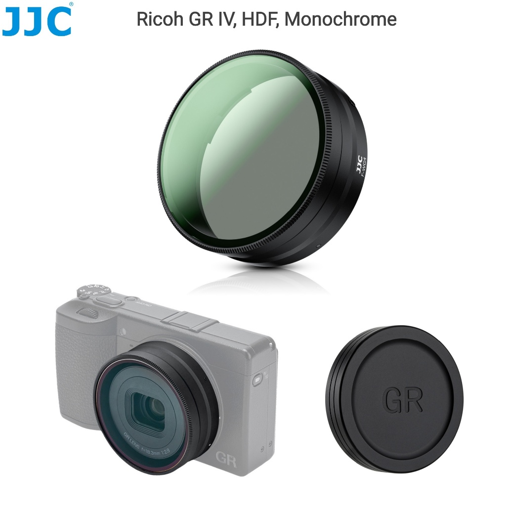 JJC UV Filter เลนส์ 2-in-1 สําหรับ Ricoh GR IV GR4 GR IV HDF Monochrome กล้อง Multi-Coated เลนส์ป้อง