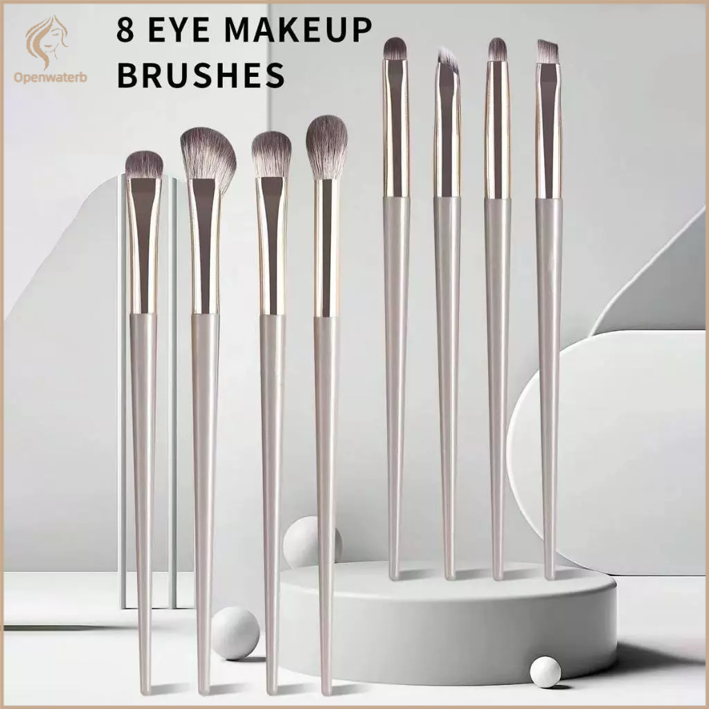 ชุดแปรงแต่งหน้า Makeup Brush ตา 8 ชิ้น อเนกประสงค์ แบบพกพา ไล่โทนสี สําหรับแต่งคิ้ว รายละเอียด ใบหน้า