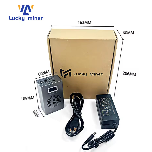 Lucky Miner LV06 500GH/S 15W พร้อม BM1366 ชิป Asic เงียบ Bitcoin รองรับ Sha256 BTC BCH BSV DGB เหรีย