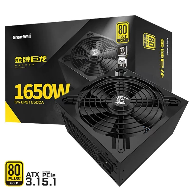ใหม่ Great Wall 1650W Gold Power Supply GW-EPS1650DA Server Modular Power Supply, ATX 3.1