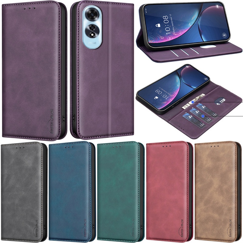 Deluxe สําหรับOppo A79 A98 A38 A18 A78 A58 A55 A16 A16S A54 A54S A74 A94 4G A52 A72 A92 A94 5G Retroกระเป๋าสตางค์ช่องใส่การ์ดผิวหนังฝาครอบแม่เหล็กพลิก
