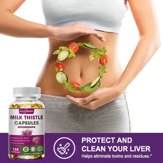 Organic Milk Thistle Extract 1000mg แคปซูล Dandelion สําหรับสารต้านอนุมูลอิสระ Detox Liver อาหารเสริมสุขภาพ