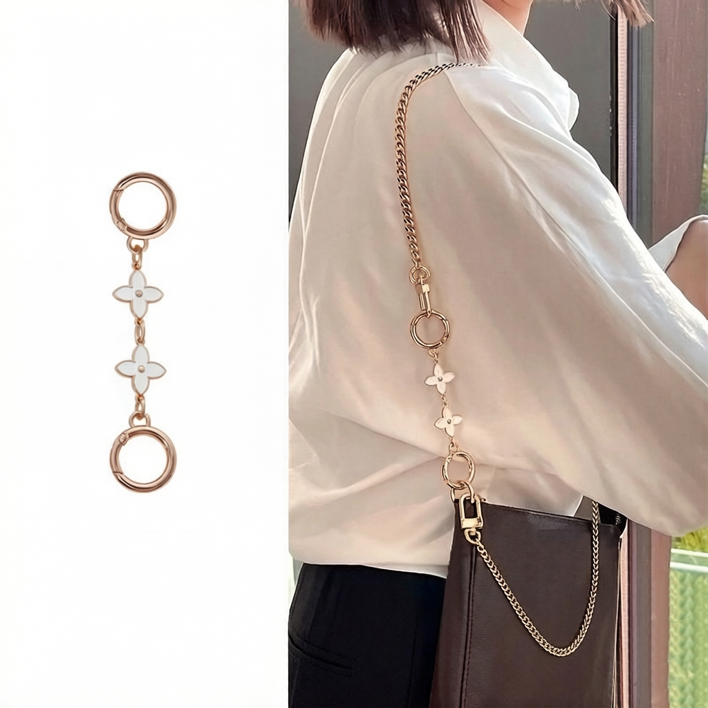 ห่วงโซ่กระเป๋าแฮนด์เมด ทําเอง สี่-ใบไม้ โคลเวอร์ ส่วนต่อขยาย สําหรับหญิงใต้วงแขนแนวทแยงเปลี่ยนสไตล์สายคล้องไหล่อุปกรณ์เสริม