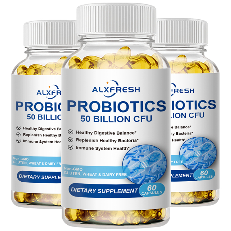 Alxfresh Probiotics 50 Billion CFU สําหรับ Digestive, Intestinal, Immune System ,อาหารเสริมเพื่อสุขภาพ Gut