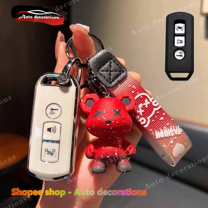 Honda เคสกุญแจรถจักรยานยนต์สําหรับ Honda SH 125-150/PCX150/FORZA 300 /NS110R/FORZA 350 พวงกุญแจรถ
