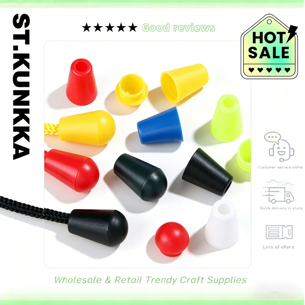 20ชุด ตัวล็อกสาย ตัวหยุดสาย 11.5x19.5mm คละสี สำหรับสายเสื้อฮู้ด สายรองเท้า เชือกกางเกง อุปกรณ์เย็บผ้า DIY