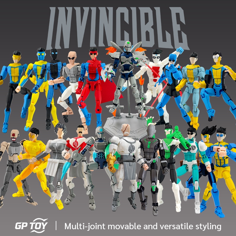 GPTOY 3D พิมพ์ Superheroes Invincible 3.0 Zombie Invincible Dummy13 combed ทัวร์ไดรฟ์เดิมหลายข้อต่อ Shapeshift ลําดับที่ Dummynngn Omni-Man Action Figures