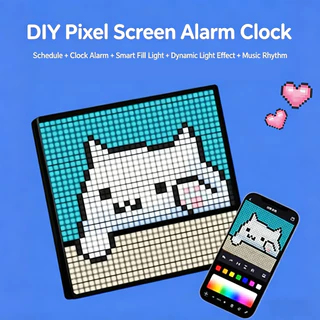 Led Matrix Pixel Display สมาร์ทหน้าจอ APP ควบคุมโปรแกรม Night Light Digital Pixel กรอบรูปเกมตกแต่งห้องตารางโคมไฟ