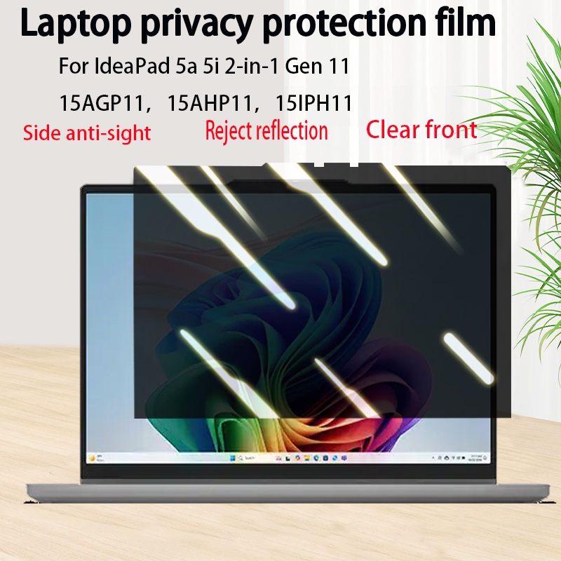 เหมาะสําหรับ Lenovo IdeaPad 5a 5i 2-in-1 Gen11 หน้าจอป้องกันการแอบดู 15AGP11/15AHP11 โน้ตบุ๊คความเป็