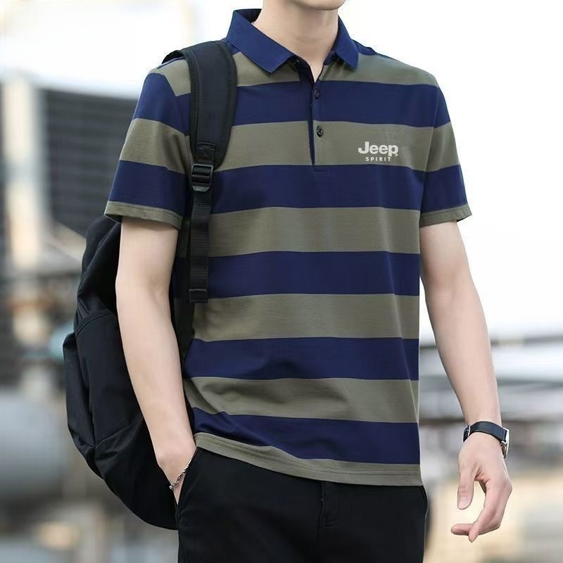 เสื้อโปโลแขนสั้นคุณภาพสูง ระบายอากาศได้ดี เหมาะสำหรับสวมใส่ในวันทำงานและพักผ่อน