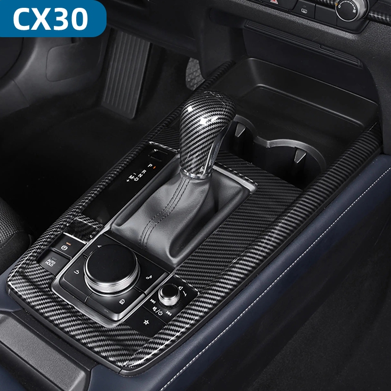 Mazda CX30 รูปแบบคาร์บอนไฟเบอร์ชุดเต็มชิ้นส่วนภายในแบรนด์ใหม่ ซีเอ็กซ์-30 ดัดแปลงแผงควบคุมกลางกรอบเกียร์