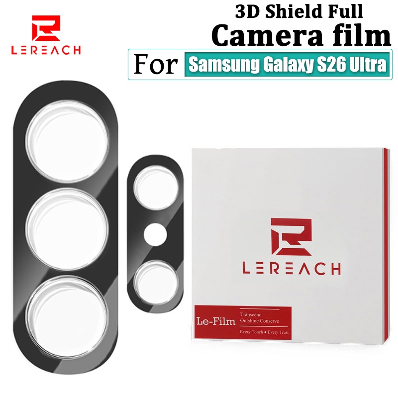 【ของแท้】ฟิล์มกล้อง Samsung S26 Ultra Ultra Lereach กระจกเทมเปอร์คุณภาพสูง กันรอย กันกระแทก ครอบคลุมเลนส์หลัก+เลนส์เสริม