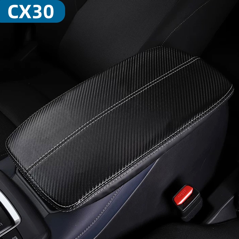 Mazda CX30ฝาครอบที่เท้าแขนกลาง Mazda CX30 ใหม่ CX-30 การปรับเปลี่ยนกล่องเก็บของหนังฝาครอบป้องกัน
