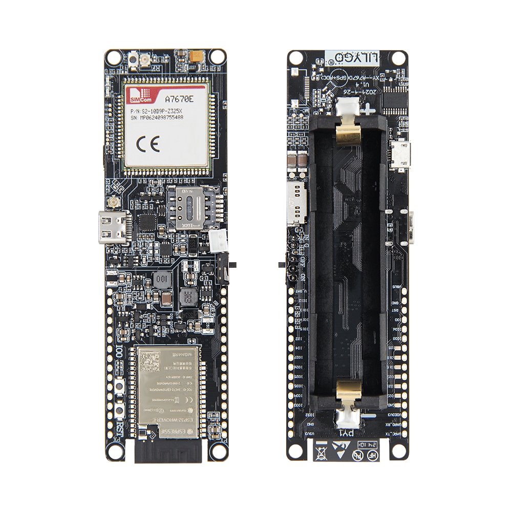 LILYGO T-A7670E บอร์ดพัฒนา ESP32 + 4G Cat1 โมดูลการสื่อสารยุโรป/กลางตะวันออก/Africa รองรับ Low-Power