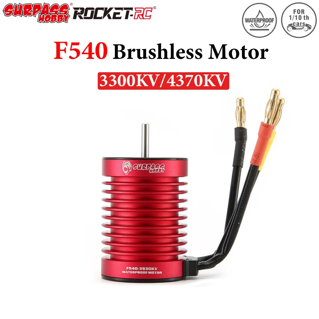 SURPASSHOBBY KK F540 3300KV/4370KV กันน้ํามอเตอร์ไร้แปรง 3.175 มม.เพลาสําหรับ 1/10 RC รถ Tamiya Axia