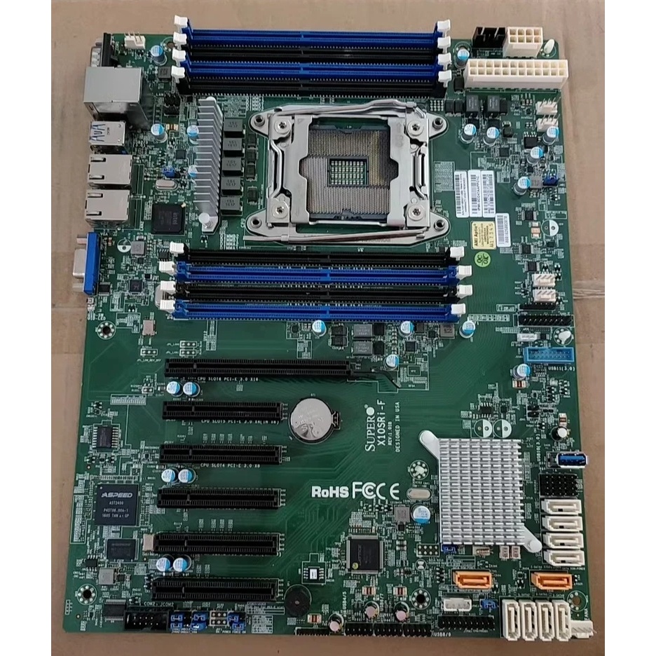 Supermicro X10SRI-F LGA2011-3 ซ็อกเก็ตเดี่ยว Intel C612 ATX DDR4 1TB เมนบอร์ด 99% ใหม่ Intel C612