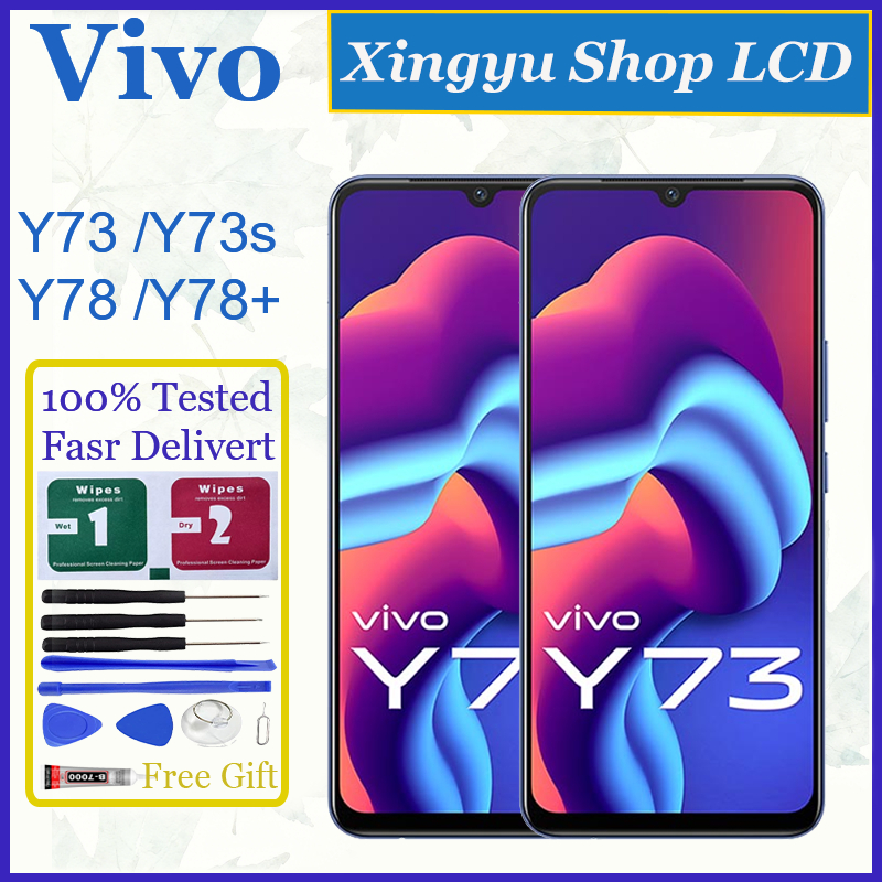 Original AMOLED สําหรับ Vivo Y73 Y73s Y78 Y78 + จอแสดงผล LCD หน้าจอสัมผัสเปลี่ยน